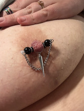 Pair of Stainless Steel with Spike Pendants