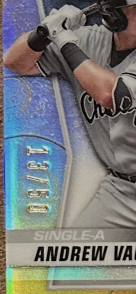 2020 Bowman Gold Refractor /50 Micker Adolfo Luis Robert Andrew Vaughn #TP-CWS - Image 3 of 3