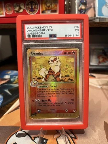Arcanine EX Sandstorm Holo Rare Reverse Pokémon 15/100 PSA 1 Pop 3
