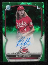 2023 Bowman Chrome Draft Sapphire Edition Green 15/99 Rhett Lowder Auto 19wc