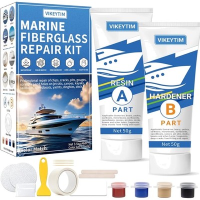 Glasfaserspachtel Reparaturset 100g für Boote Risse Rembulan und Porzellan
