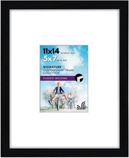 Americanflat 11x14 Picture Frame with Shatter-Resistant Glass - 11x14, Black