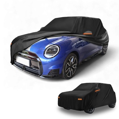 Car Cover Waterproof All Weather for Mini Cooper 2DR 2002-2021 Black 210D-PU