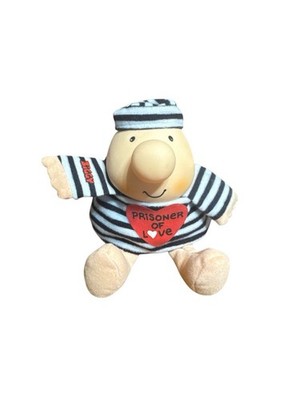 Ziggy Prisoner Of Love Plush Doll Vinyl Head Black White 4.5  Vintage 1993