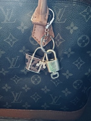 Authentic Louis Vuitton Lock and Key with Unbranded Purse Charm, Keychain