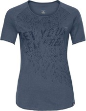 Image of Odlo Women's Short-Sleeve T-Shirt BL TOP Crew Neck Light Print, Blue, S