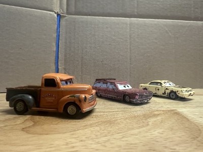 Disney Pixar Cars Mattel Diecast Lot Smokey J. Shoesteer Rusty Sedan 1:55