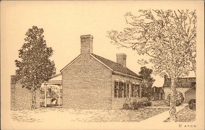 Little Rock AR Home Lt C Noland delivered Constitution artist rendering postcard