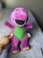 Vintage Barney Purple Green Dinosaur Plush Washable 2008 Lyons
