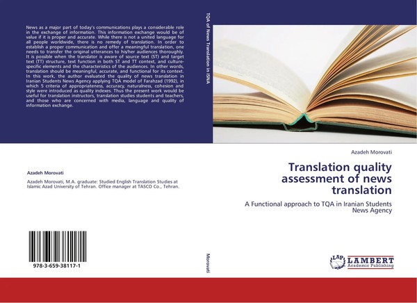 Azadeh Morovati | Translation Quality Assessment Of News Translation | Buch-image