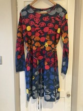 Long Sleeve Cotton Dress by Mistral Size 14