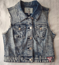 Guess Women's Blue Denim Vest Size S