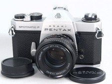 Near MINT Pentax Spotmatic F SPF Silver / SMC TAKUMAR 55mm F1.8 Lens from Japan