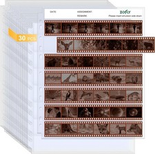 30 Pcs 35mm Film Negative Sleeves 11.9 x 9.76 inches, Clear