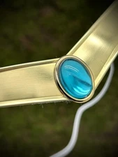 Sailor Moon Neptune inspired Hand-crafted Metal Cosplay Tiara Smooth Aqua Gem