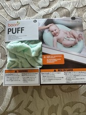 Boon Puff Inflatable Baby Bather with Quick-Dry Microfleece Cover for Newborns