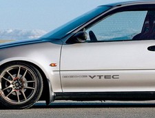 Dohc Vtec Door Decal Jdm 92-00 Honda Black Eg Ek Ej Quarter Panel Decal Sticker
