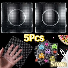 5Pcs 5mm Beads Perler Beads Boards Hama Beads Pegboards  Beading Supplies