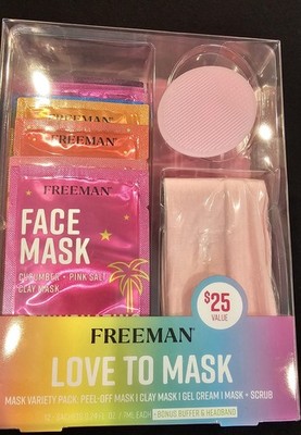 Freeman Love To Mask 14 Piece Variety Pack Face Mask Skincare Set New