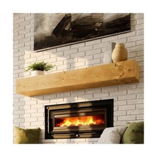 REXFORD Fireplace Mantel - USA Made Real Wood - Handcrafted Farmhouse Wall Mo...