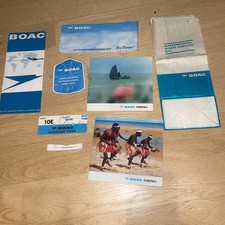 VINTAGE AIRLINE TICKET, menus etc 1970 BOAC British Oveseas Airways Corp. - JFK