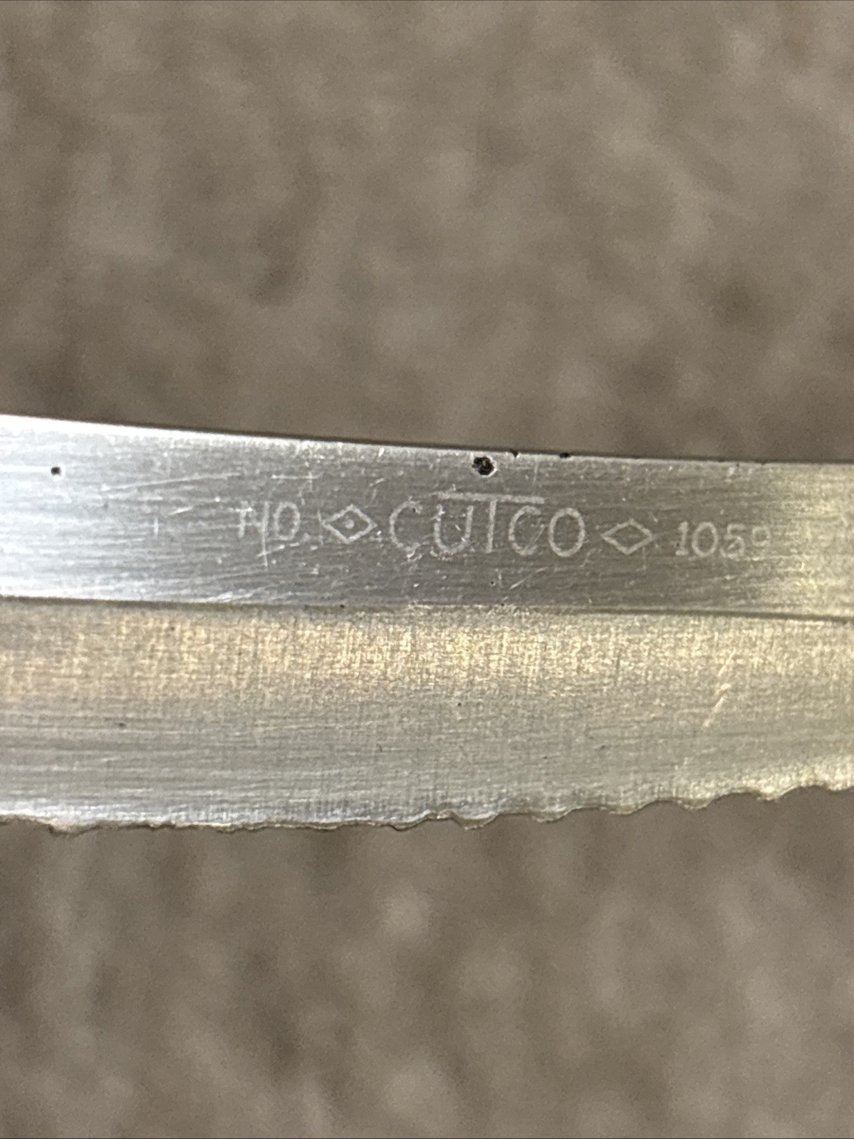 Vintage  Cutco USA 1059 Serrated Blade Brown Swirl Handle Knife