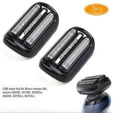 2x Replacement Shaver Foil Head Part Cutter For Braun Razor Blade 53B 5/6 Series