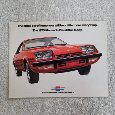 Vintage 1975 Chevrolet Monza 2+2 Color Car Dealer Sales Brochure Catalog
