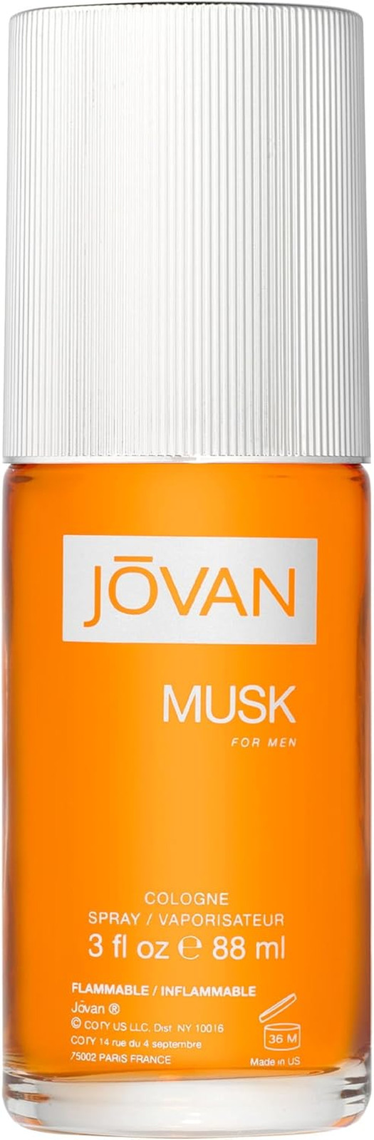 Jovan Musk Eau De Cologne Spray for Men 88 Ml