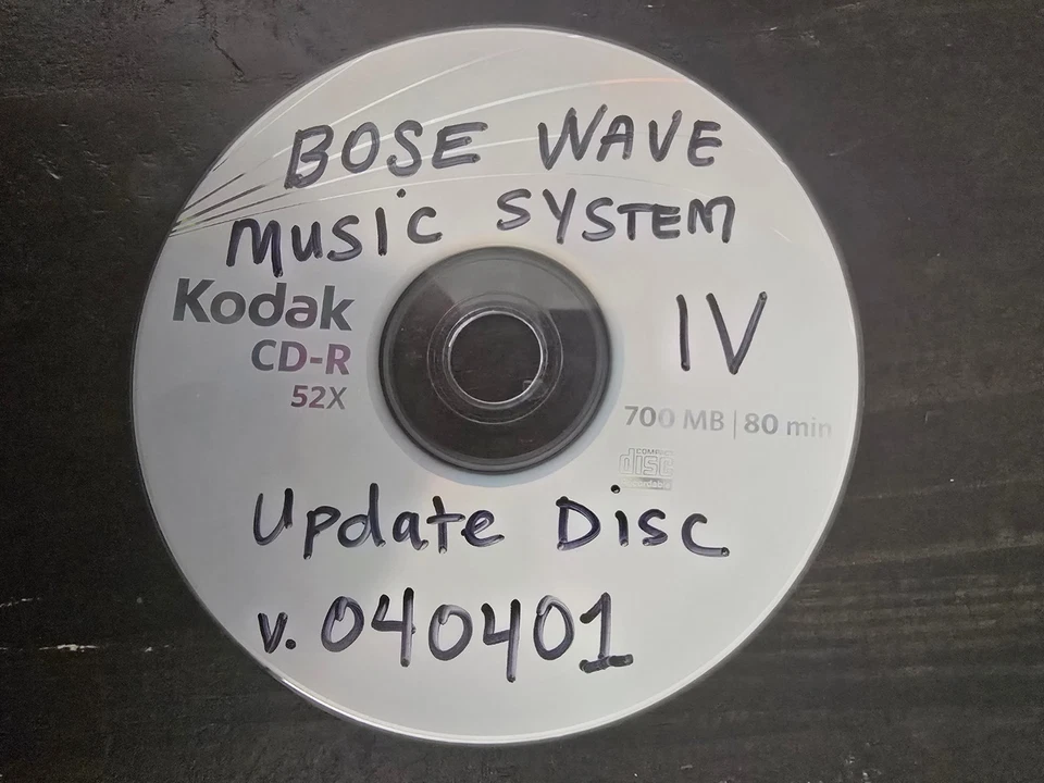 Bose Wave Music System IV Update Disc Latest Firmware, fix PLEASE UPDATE error
