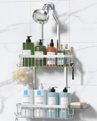 YASONIC Shower Caddy Hanging, Never Rust Shower Organizer Hanging, Aluminum S...