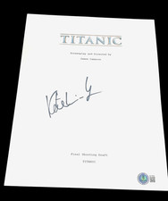 KATE WINSLET SIGNED AUTOGRAPH MOVIE SCRIPT TITANIC DICAPRIO BECKETT BAS COA D