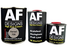 PER Ferrari 720 Grigio Ingrid Metallizzato 2,5L Vernice Auto Set Vernice Trasparente Indurente