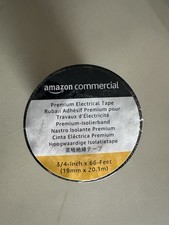 Sealed AmazonCommercial Electrical Tape 3/4-inch by 60-feet, BLack 6-Pack