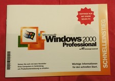 Windows 2000 Professional 1-2 CPU Lizenz Key, CD und Schnelleinstieg Heft