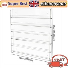 Wall Mounted Nail Polish Display Rack Acrylic Transparent Organizer Stand Shelf