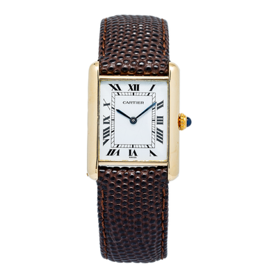 Cartier Tank Louis 78086 18k Yellow Gold White Dial Manual Unisex