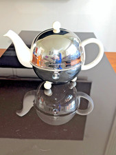 Mariage freres ART D&Eacute;CO Isotherm Steinzeug franz&ouml;sische Teekanne wei&szlig; Emaille