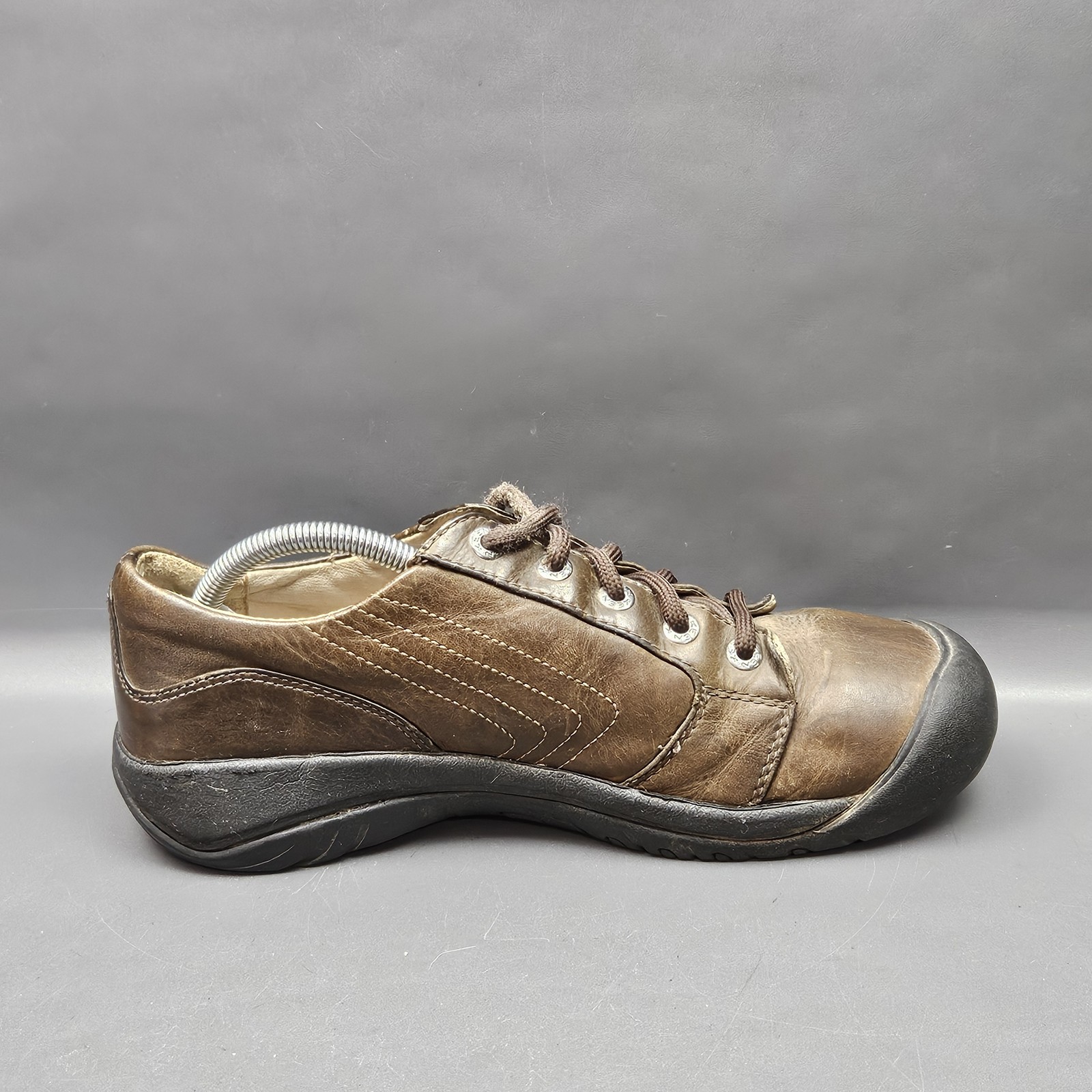 Scarpe Keen Alki uomo taglia 9 pelle marrone stringate passeggio comode casual basse