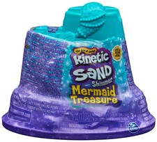 Kinetic Sand, Mini Castle Little Mermaid, 170g Shimmer Sand, Magic Purple Sand,