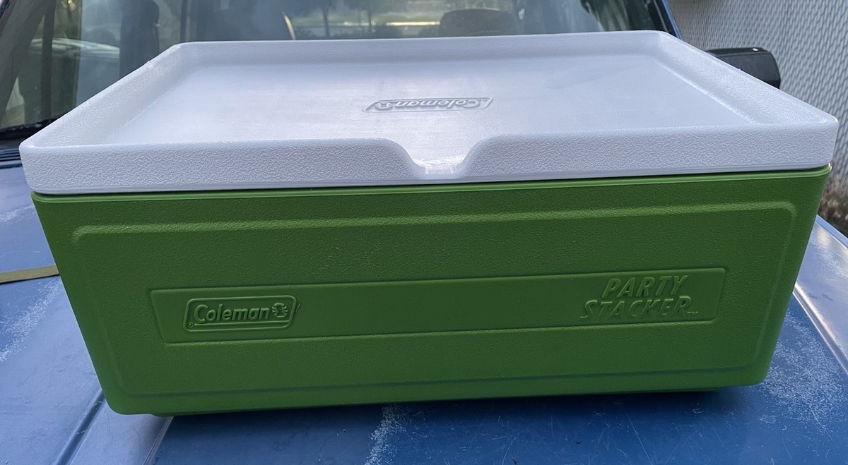Coleman Lime Green Party Stacker Cooler 24-Can Beer Soda USA 6225