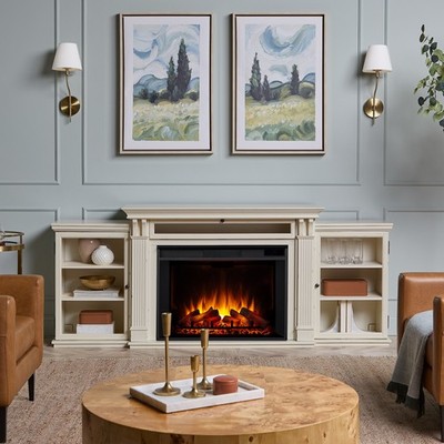 Real Flame 8720E Tracey 5100 BTU / 1500W Freestanding Mantel - White