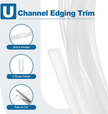 U Channel Edging Trim, 4m Sheet Metal Edge Guard Protector Rubber Edge Trim A...