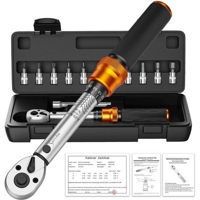 Vielseitiges Drehmomentschlüssel Set mit Innensechskant und Torx-Bits 3-25Nm
