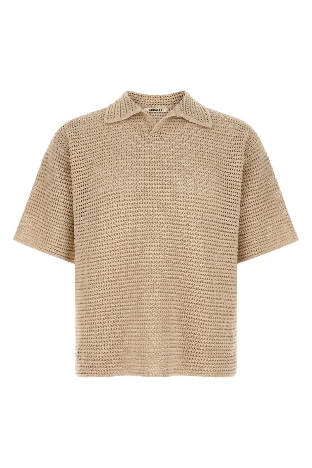 Auralee Tussah Brown Polo Shirt New & Authentic