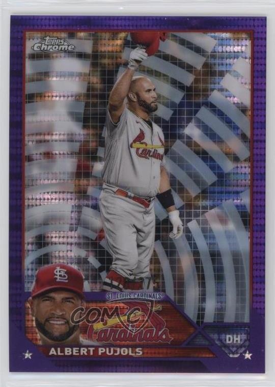2023 Topps Chrome Purple Sonar Refractor 128/275 Albert Pujols #143 14eo