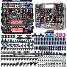324PCS Air Line Quick Connect Fittings,1/8",1/4",5/16",3/8",1/2",4/6/8/10mm O...
