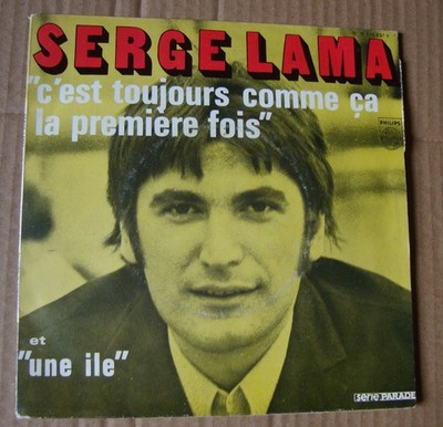 Serge LAMA Vinyl 45T '' Une Ile'' gewidmet