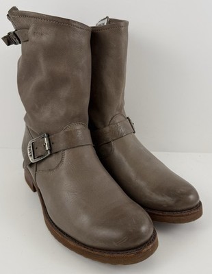 Frye Veronica Veronica Short Moto Boots Womens Size 10 B Taupe Brown Boots