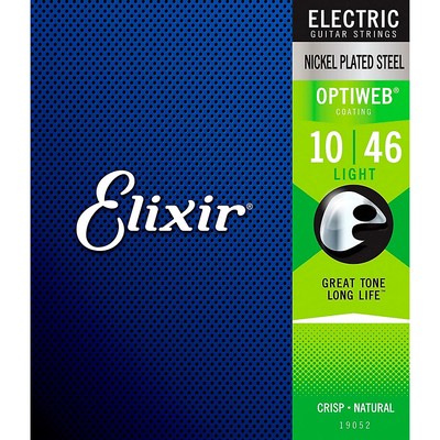 Elixir Electric Guitar Strings with OPTIWEB Coating, Light (.010-.046)